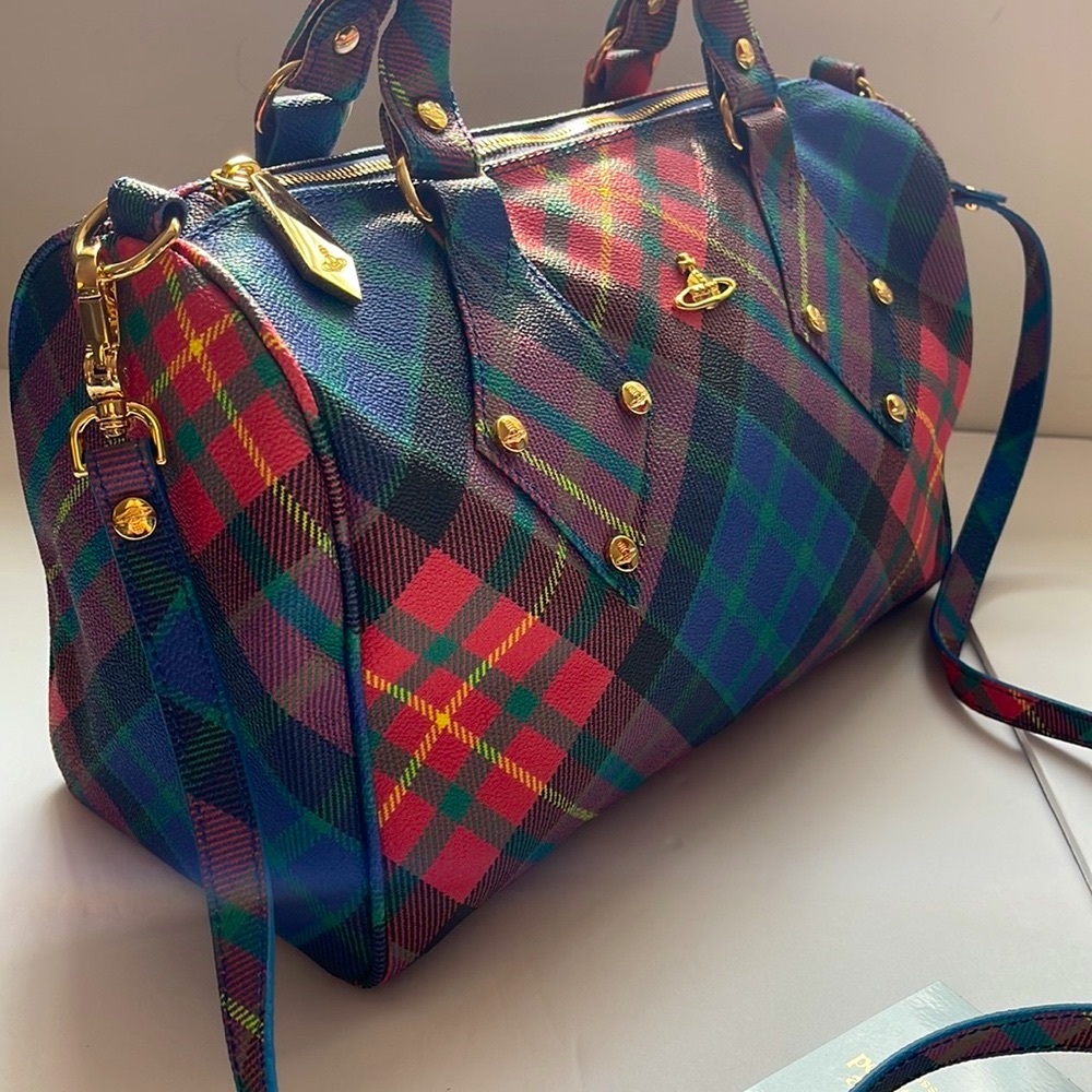 Vivienne Westwood VINTAGE BOSTON BAG ❤️ AW 15/16 MAC-CHARLES DERBI TARTAN - Picture 3 of 16